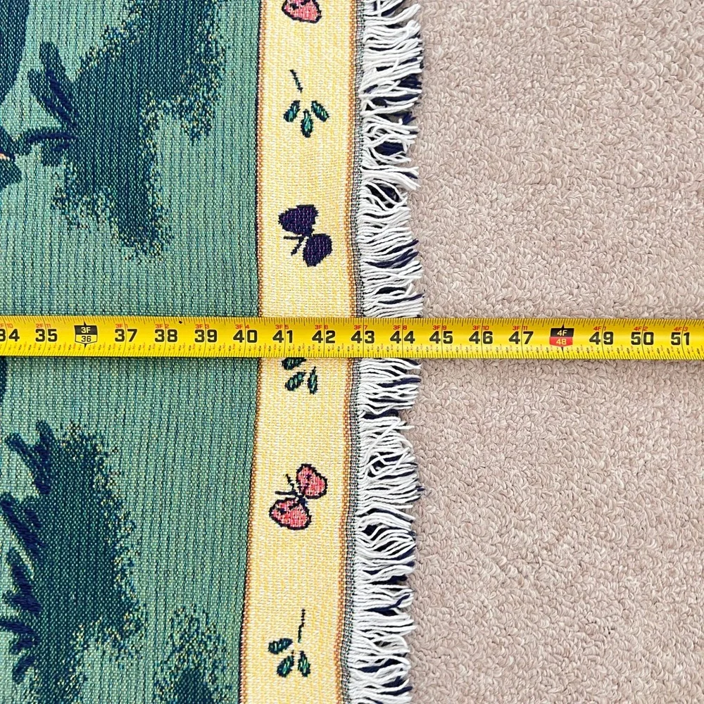 Vintage‎ Disney Classic Pooh Woven Tapestry Throw Blanket Christopher Robin USA